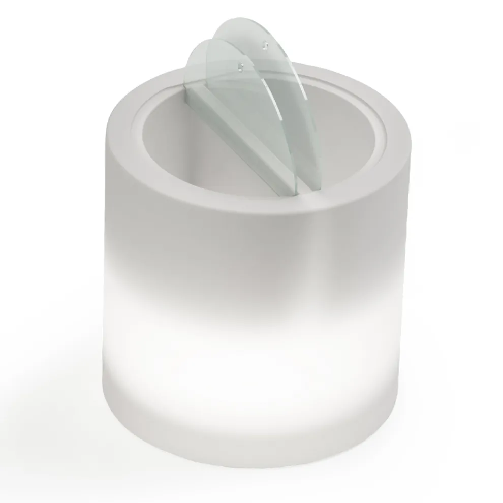 Heller Garten-Couchtisch aus weißem Polyethylen Made in Italy - Trek