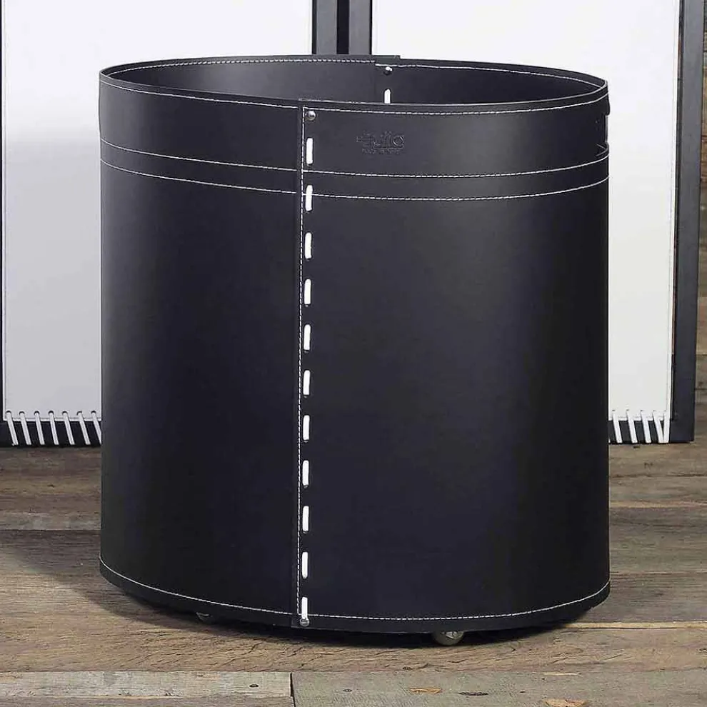 Holzhalter aus modernem Astra-Leder 100% Made in Italy