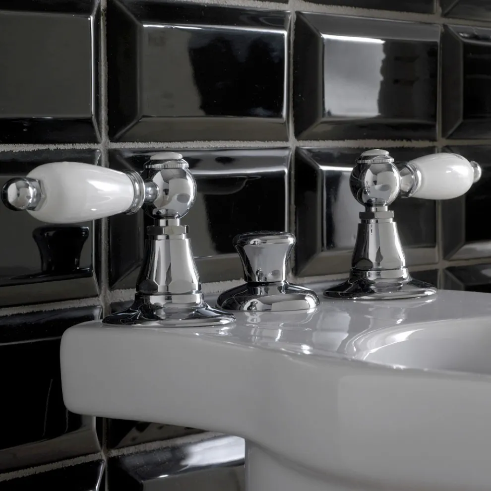 3-Loch-Bidetbatterie mit interner Lieferung aus Messing Made in Italy - Noriana