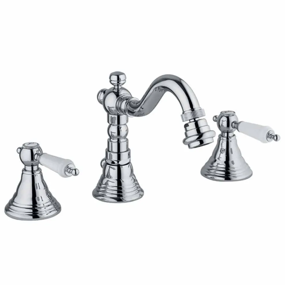 3-Loch-Mischer für Bidet in Messing Klassisches Design Made in Italy - Shelly