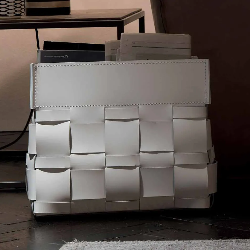 Lory Design Wand-montiert Lederzeitschrift Rack, hergestellt in Italien