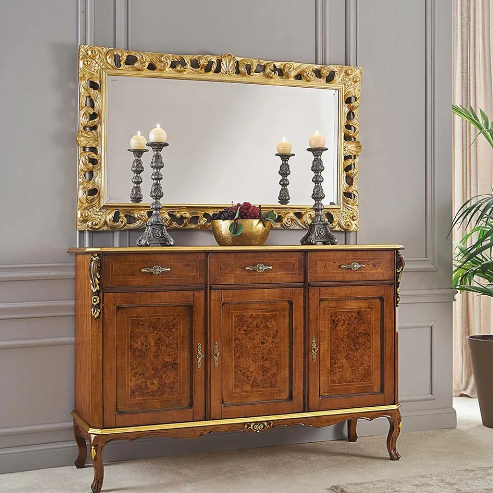 Luxuriöses Sideboard aus Holz mit Türen und Schubladen Made in Italy - Cheverny