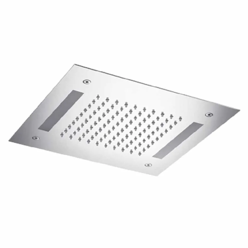 Luxus quadratischer Duschkopf aus Edelstahl mit Farbtherapie Made in Italy - Bilbo