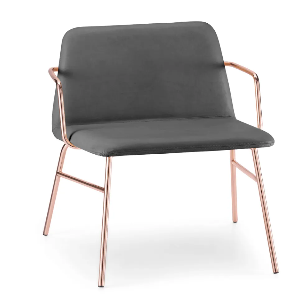 Luxus Samt Sessel mit Metallstruktur Made in Italy - Molde