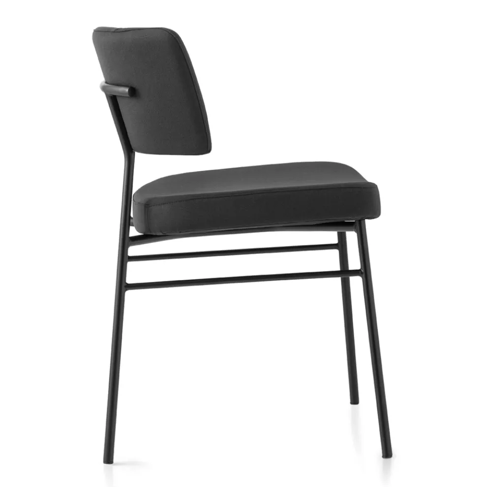 Luxus Stoff Stuhl mit Metallbasis Made in Italy, 2 Stück - Alaska