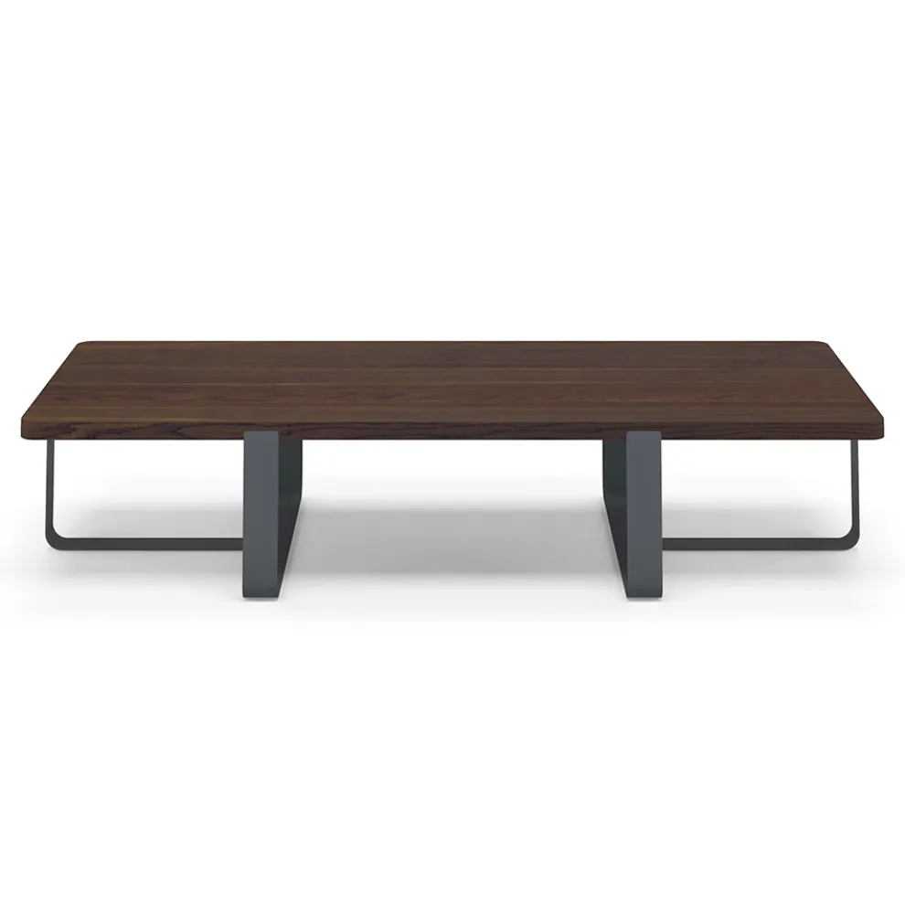 Luxus-Couchtisch aus farbigem Metall und Holz - Anacleto