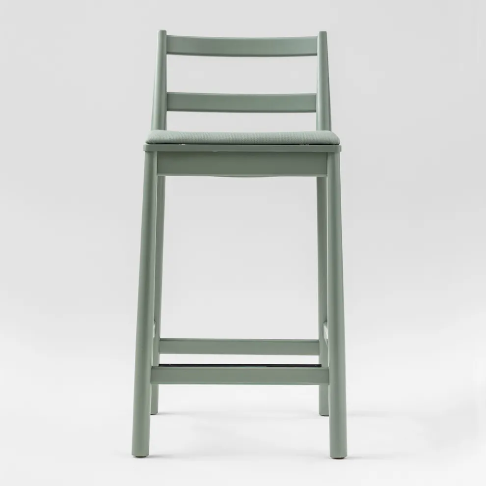 Luxushocker aus massiver Buche mit Sitz aus Stoff Made in Italy - Nora