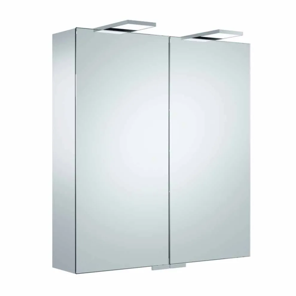 Luxus-Wandspiegel mit 2 Türen und LED-Beleuchtung - Ratsche