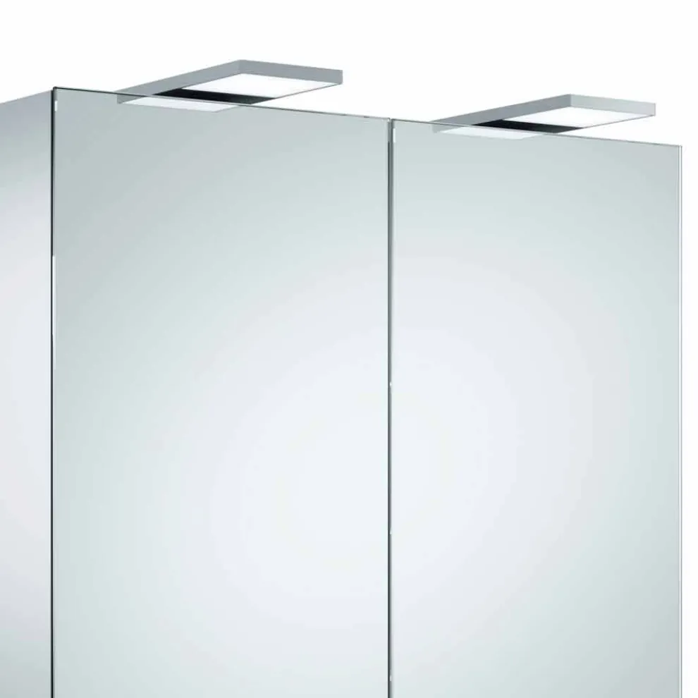 Luxus-Wandspiegel mit 2 Türen und LED-Beleuchtung - Ratsche