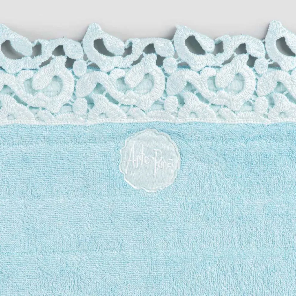 Badematte aus Frottee und Leinen mit Poema Lace 2 Farben - Cuorotto