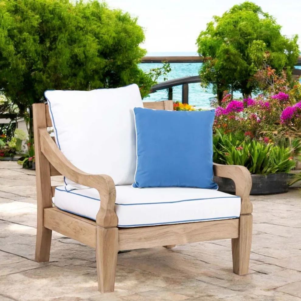 Gartensessel aus gebürstetem natürlichem Teakholz - Artes