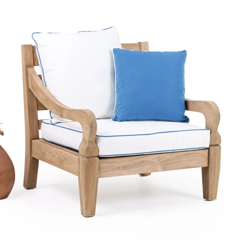 Gartensessel aus gebürstetem natürlichem Teakholz - Artes