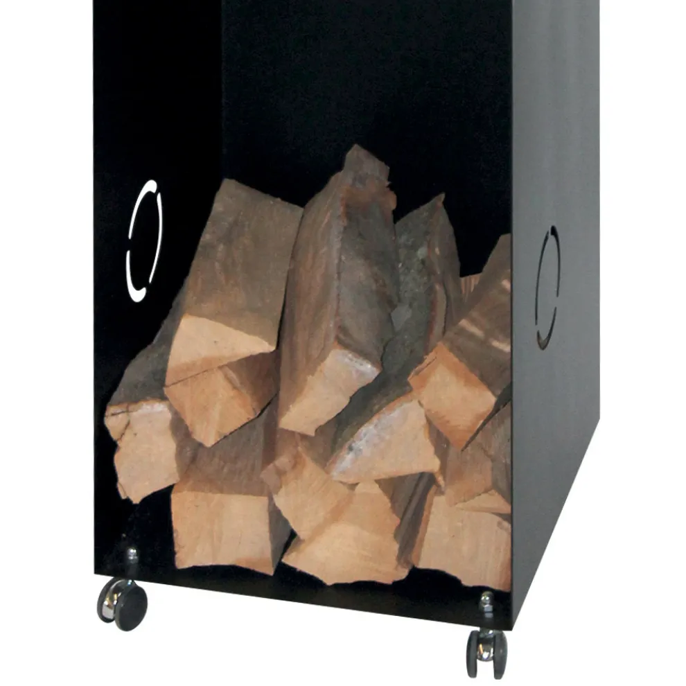 Holzhalter mit 2 Ablagefächern und oberem Regal. Hergestellt in Italien – Colibri