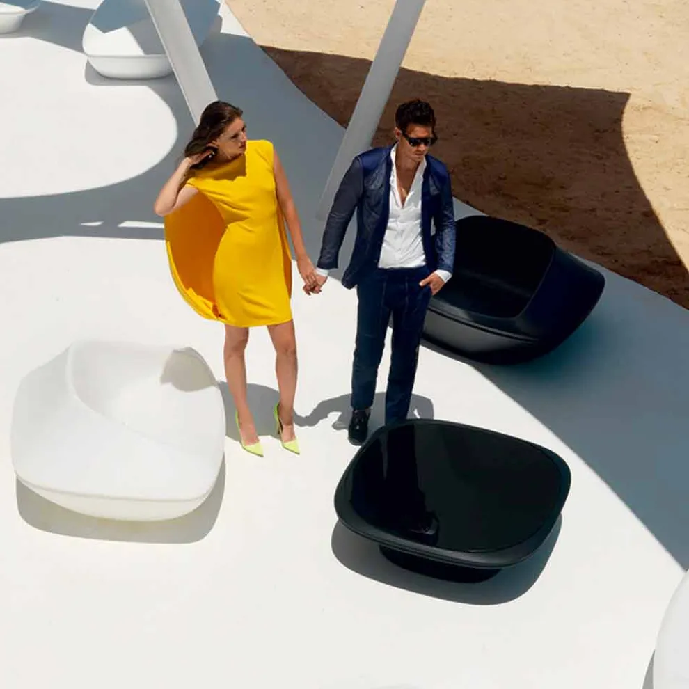 Moderner Garten-Couchtisch 100x100 cm Ufo von Vondom aus Polyethylen