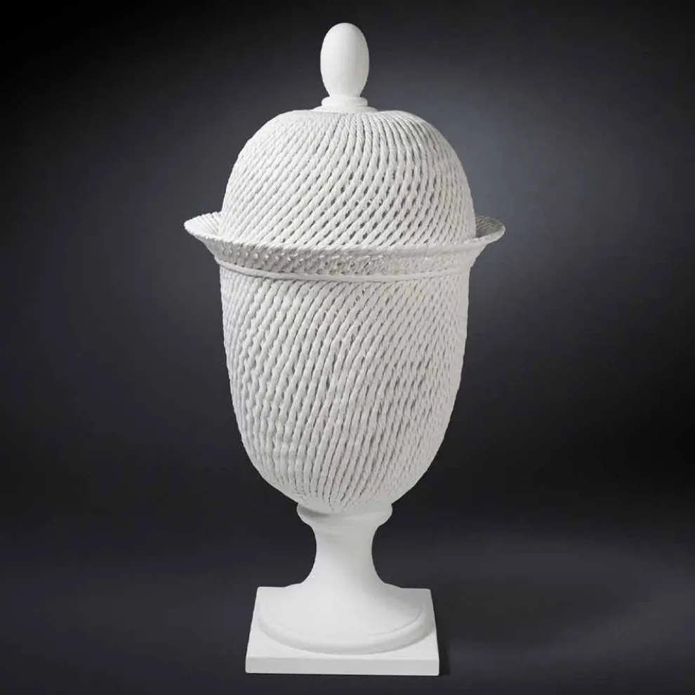 Elegante Keramikvase für den Innenbereich, handgefertigt in Italien - Napoleone