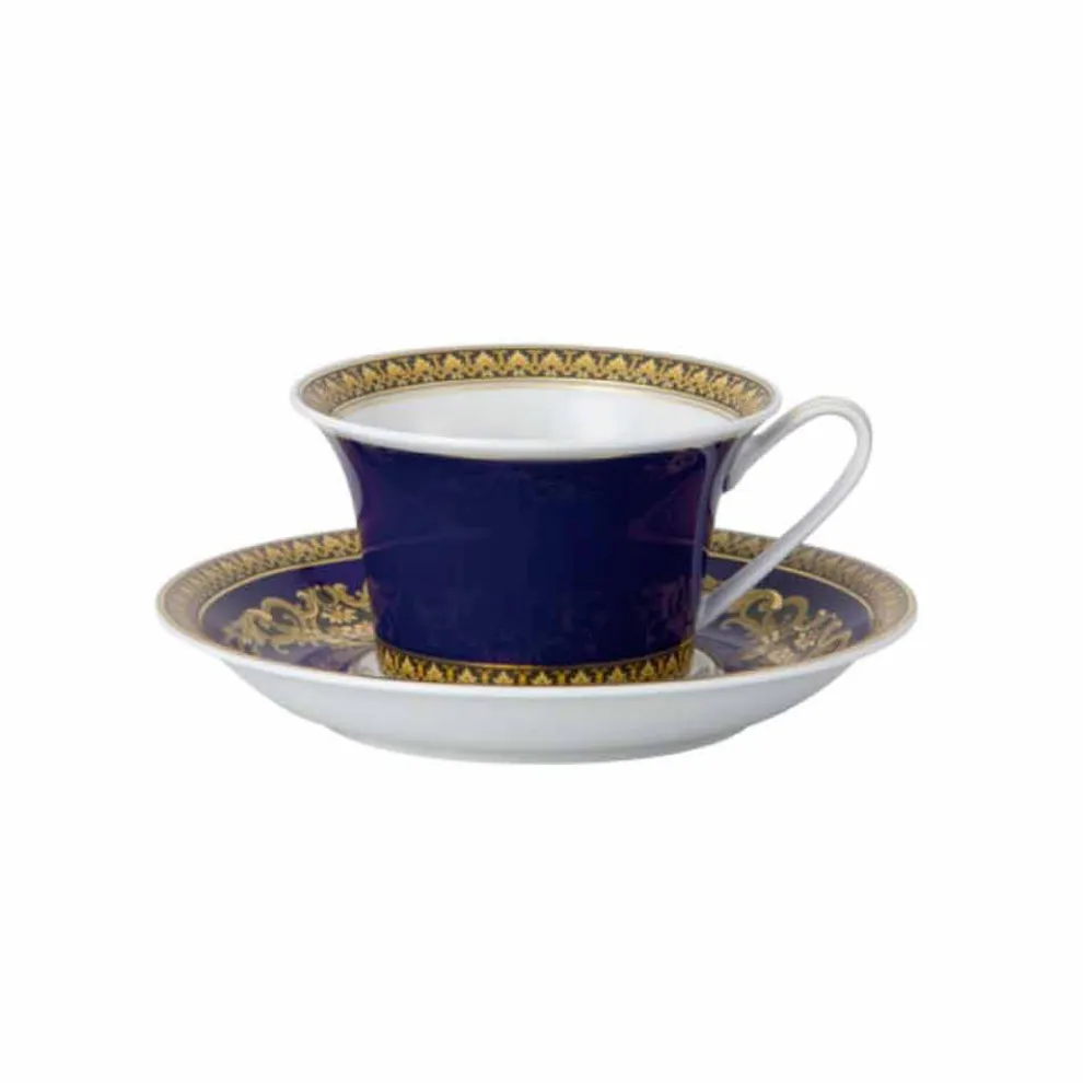 Rosenthal Versace Medusa Blue Teetasse aus modernem Porzellan-Design