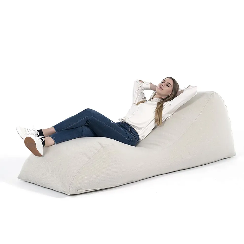 Maestrale Indoor-Wohnzimmerbett aus weißem Leinenstoff