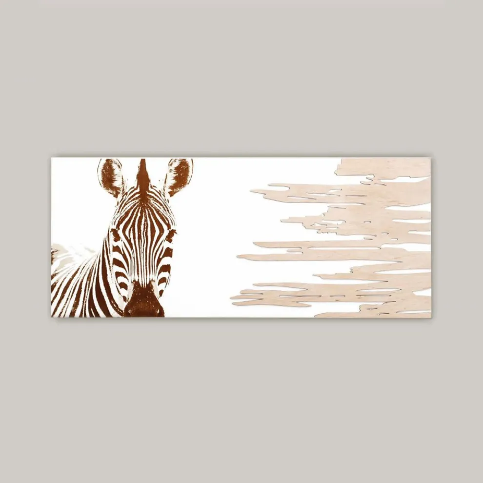 Malerei mit Zebra, hergestellt mit Laser, hergestellt in Italien – Yuuka