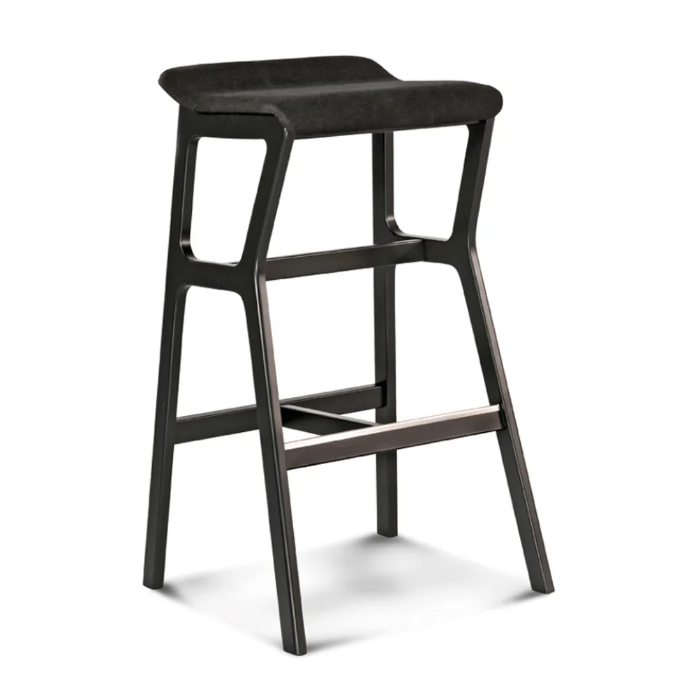 Massiver Buchenhocker mit Sitz aus Stoff Made in Italy - Regensburg