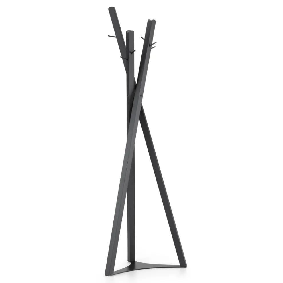 Massiver Eschenmantelständer mit Metallstiften Made in Italy - Bienna