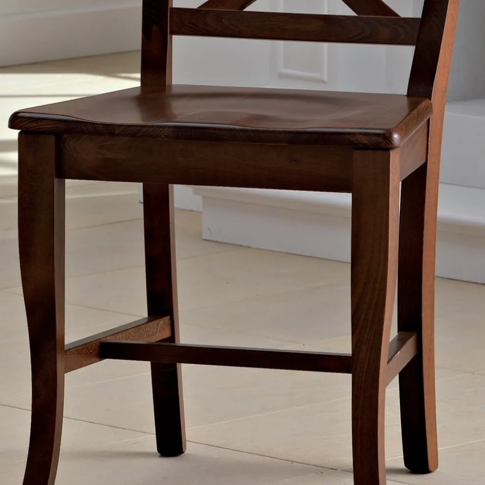 Massivholzstuhl Klassisches Design Gekreuzte Rückenlehne - Debussy