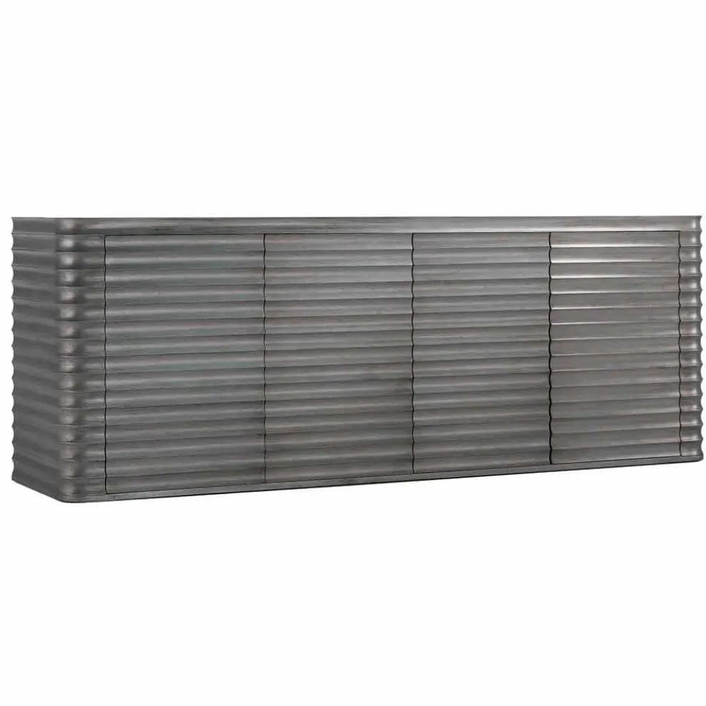 Möbel mit 4 Türen aus geformtem Holz, Design, 230x49 cm, Dana