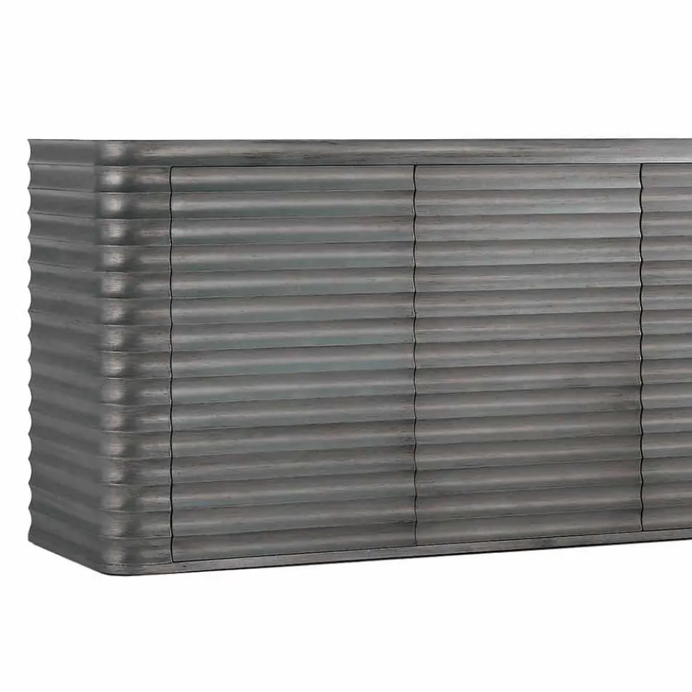 Möbel mit 4 Türen aus geformtem Holz, Design, 230x49 cm, Dana