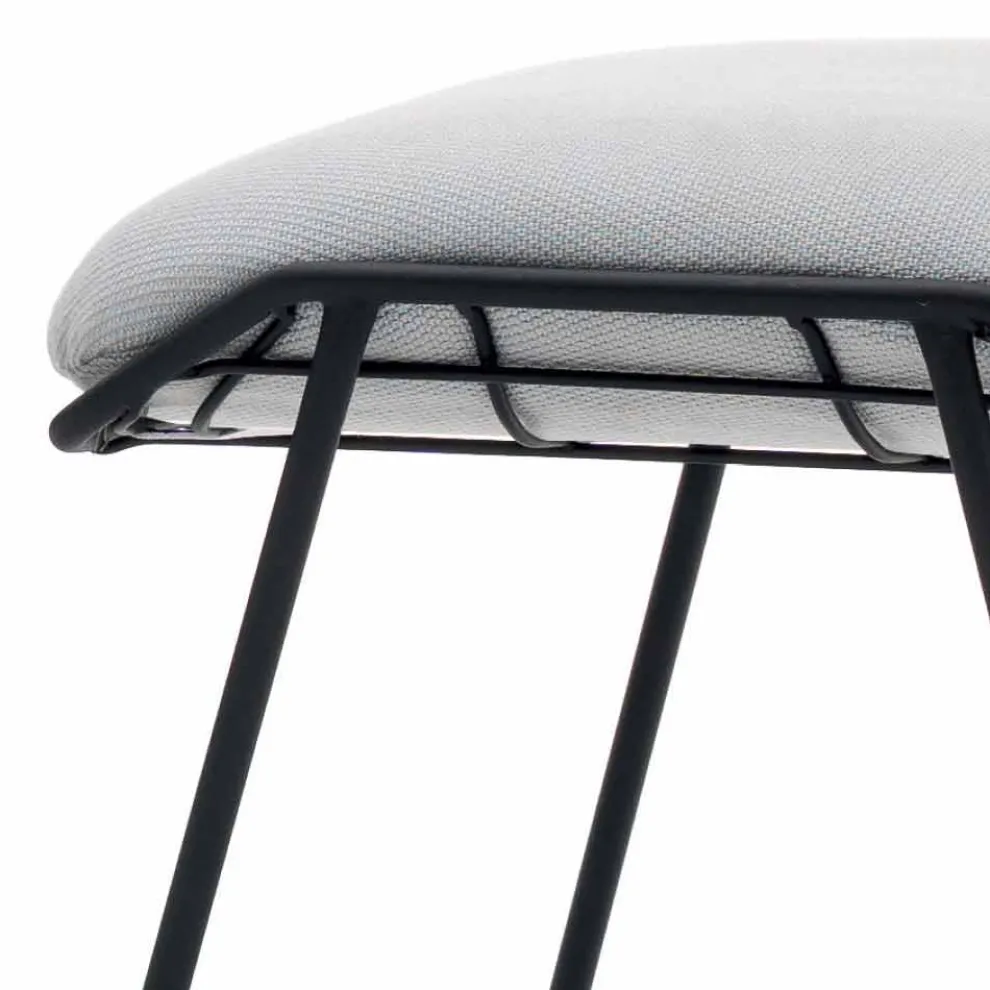 Outdoor Pouf/Fußstütze aus Stoff und Stahl Varaschin Summer Set