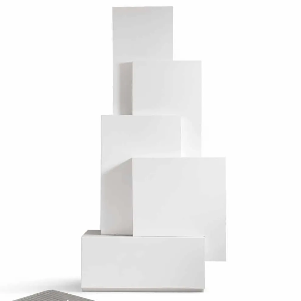 MDF-Tetris-Designturm-Wohnbereichsmöbel, hergestellt in Italien