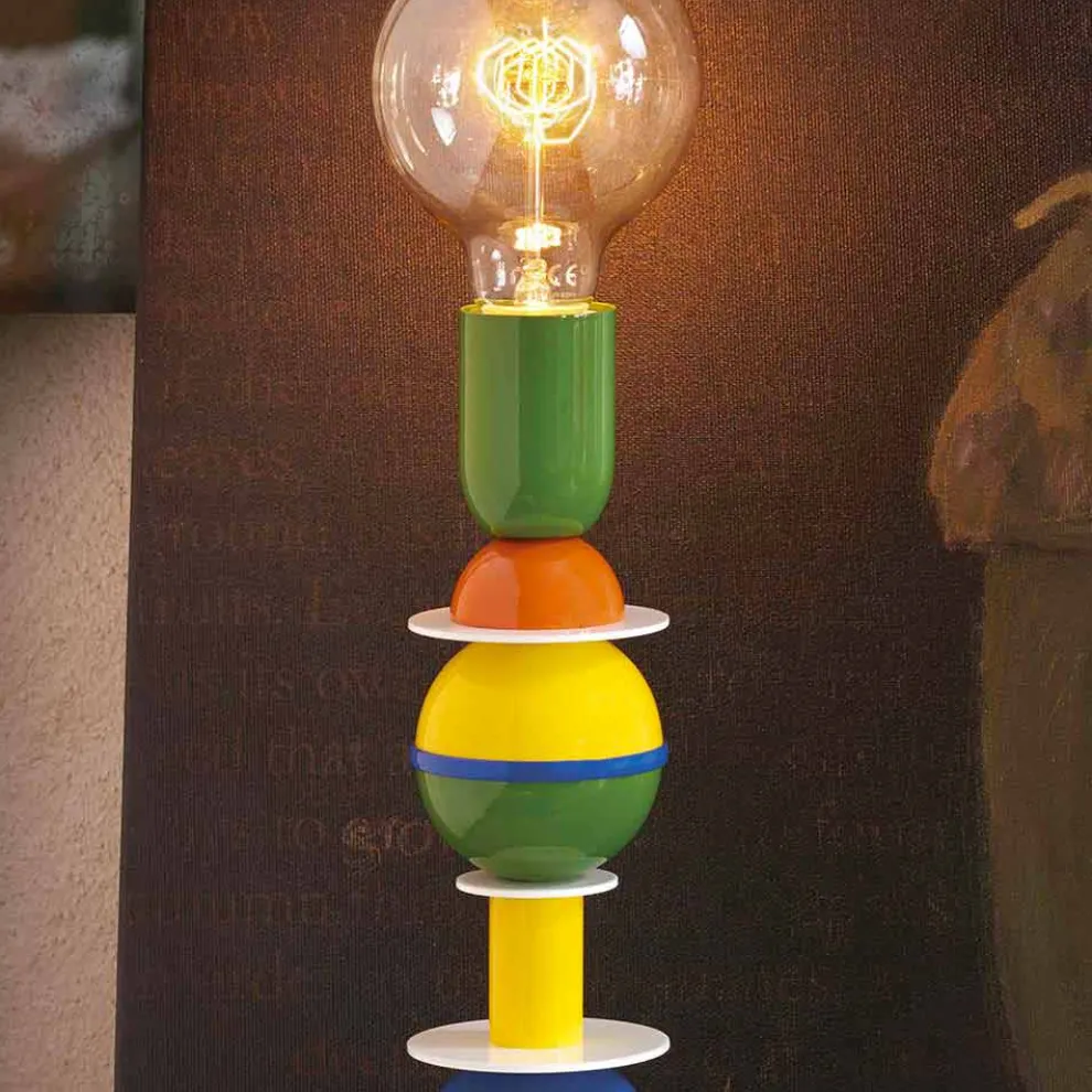 Mehrfarbige Tischleuchte Slide Otello aus Aluminium, hergestellt in Italien