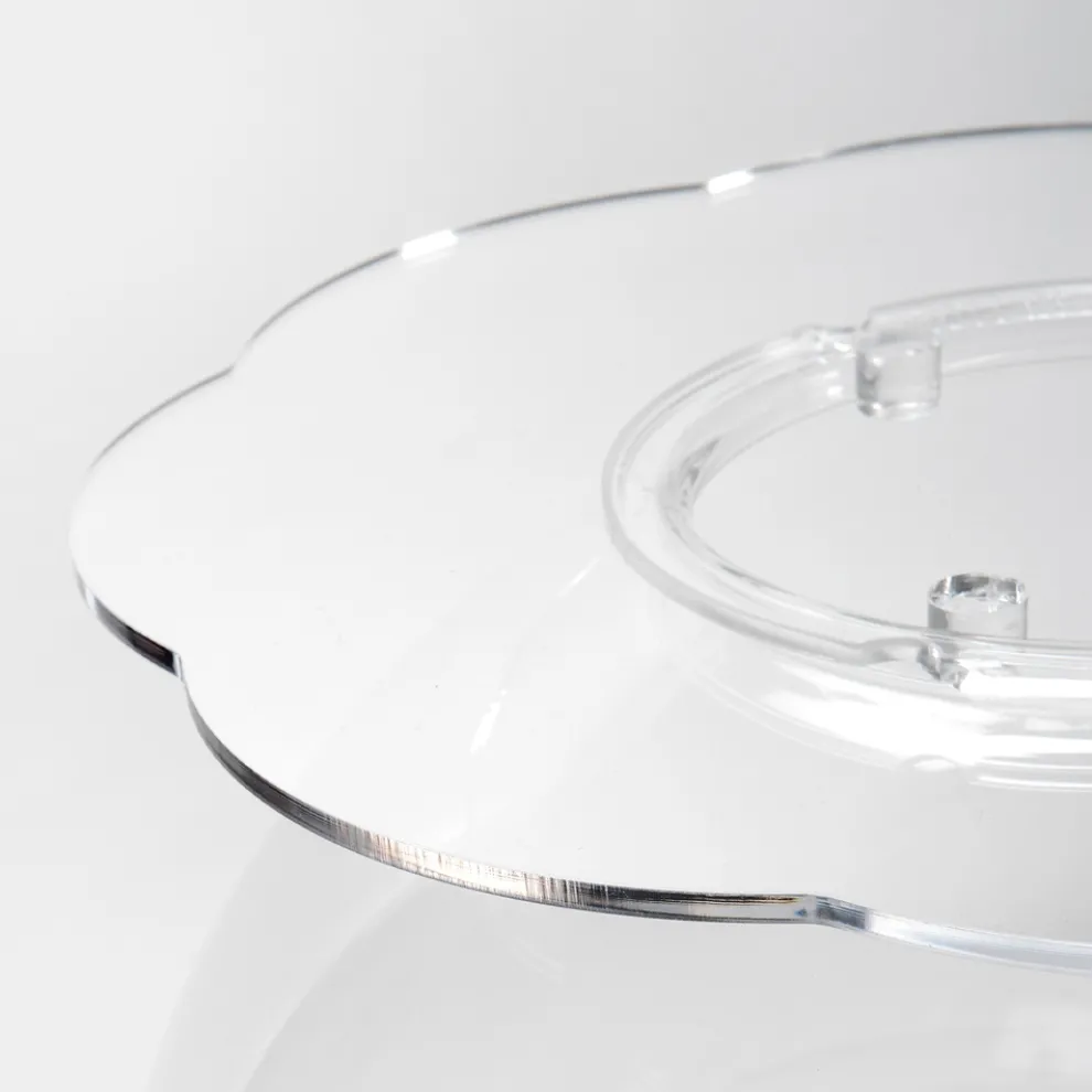 Mehrzweck-Containertisch aus transparentem Plexiglas, hergestellt in Italien – Scar