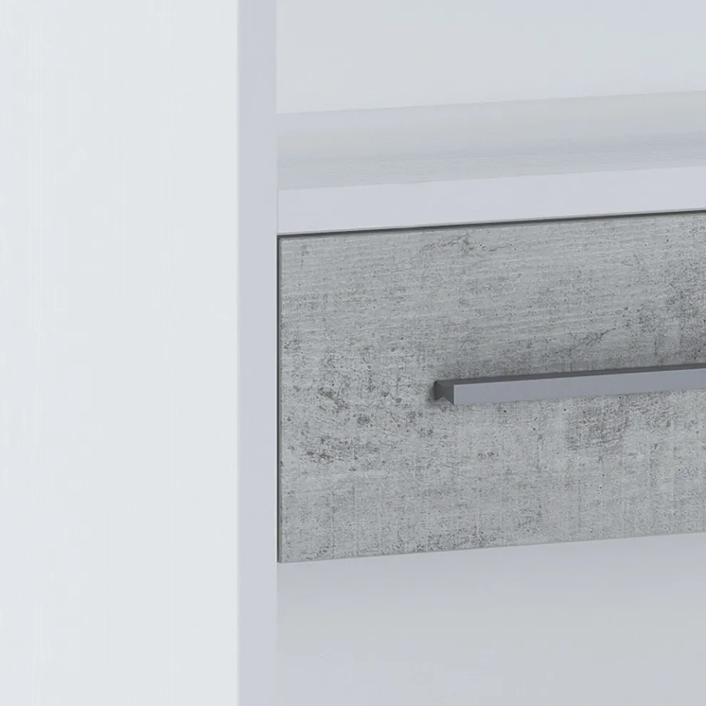 Melaminbeschichtetes Holzbücherregal in verschiedenen Größen – Zinn