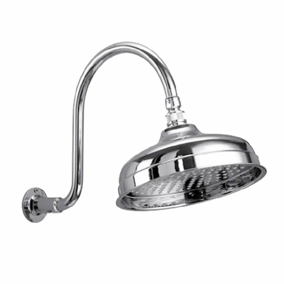 Messing Duschkopf mit klassischem Bogenarm Made in Italy - Bisco