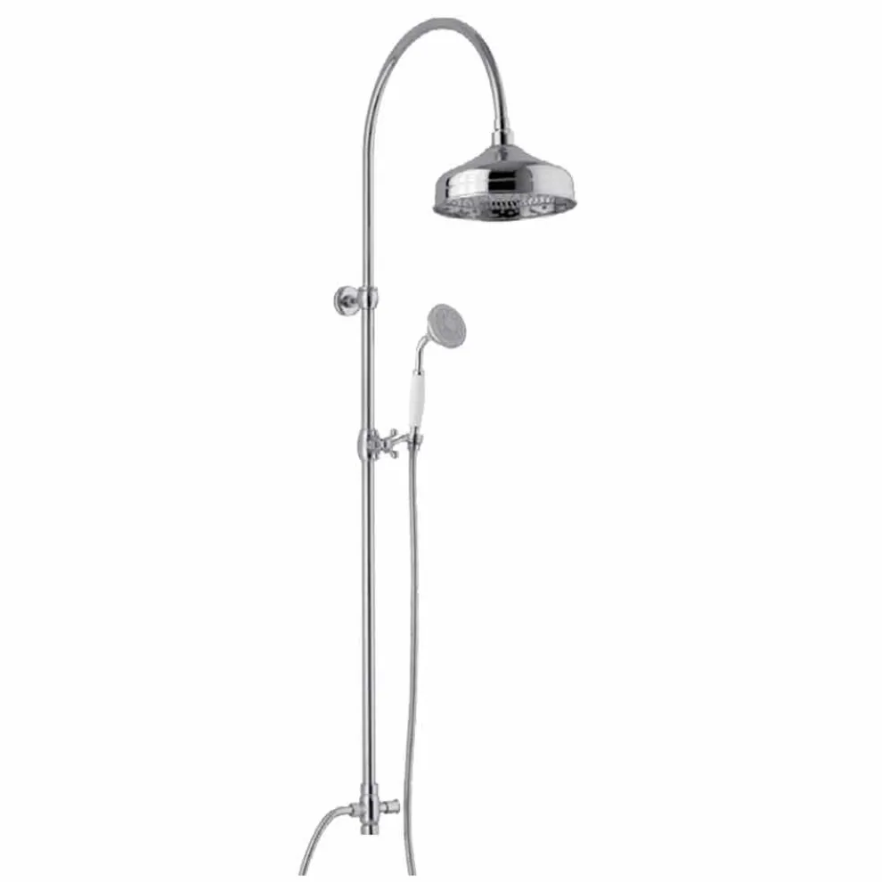 Messing-Duschsäule mit Duschkopf und Abs-Handbrause Made in Italy - Rimo