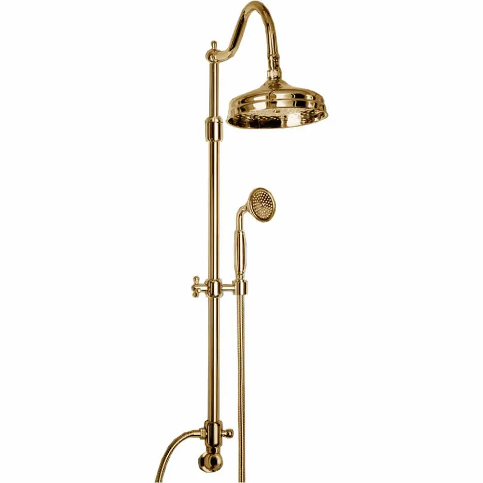 Messing-Duschsäule ohne Mixer Klassisches Design Made in Italy - Yunda