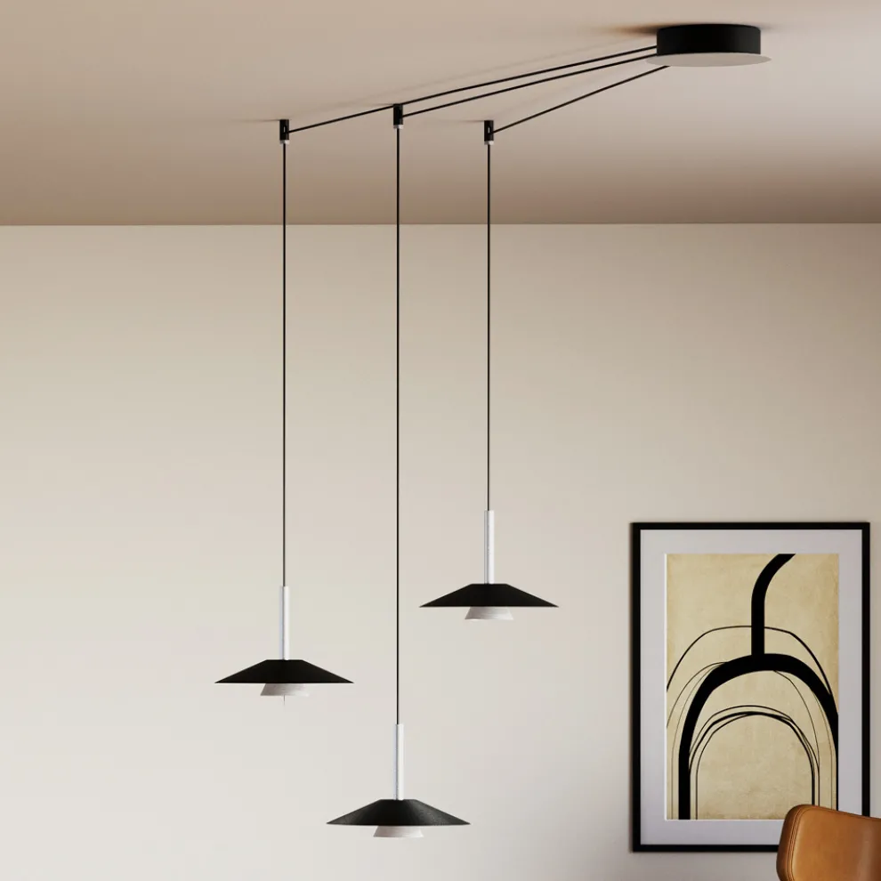 Metallkronleuchter mit verschiedenen Oberflächen Made in Italy - Mira