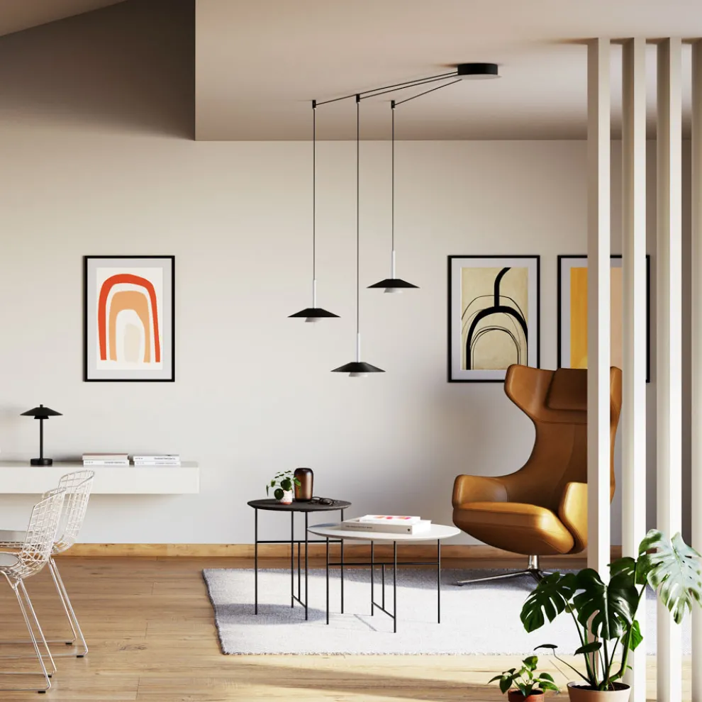 Metallkronleuchter mit verschiedenen Oberflächen Made in Italy - Mira