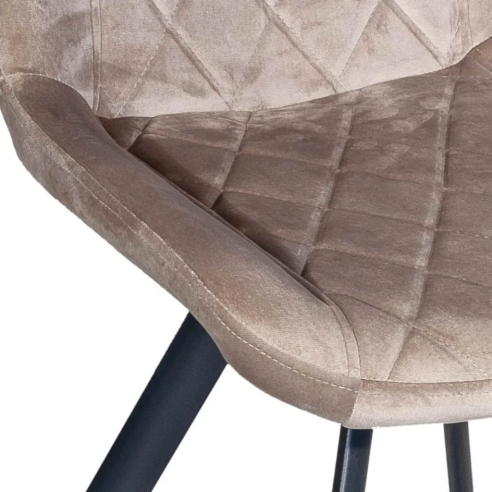 Metallstuhl und Samtsitz Made in Italy - Corazon