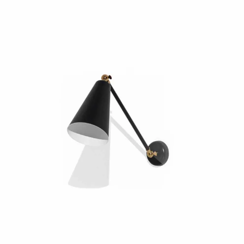 Metallwandleuchte mit Details in Gold Finish Made in Italy - Zaira