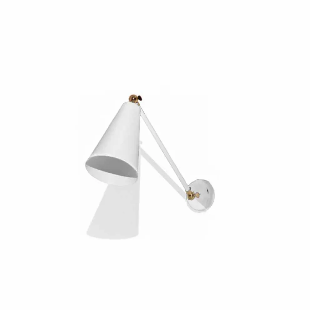 Metallwandleuchte mit Details in Gold Finish Made in Italy - Zaira