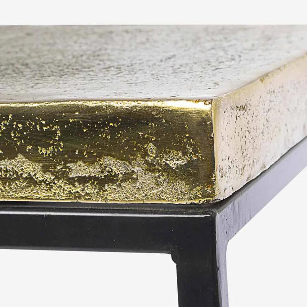 Minimale Industrial Design Konsole aus Stahl 2 Stück Homemotion - Rambutan