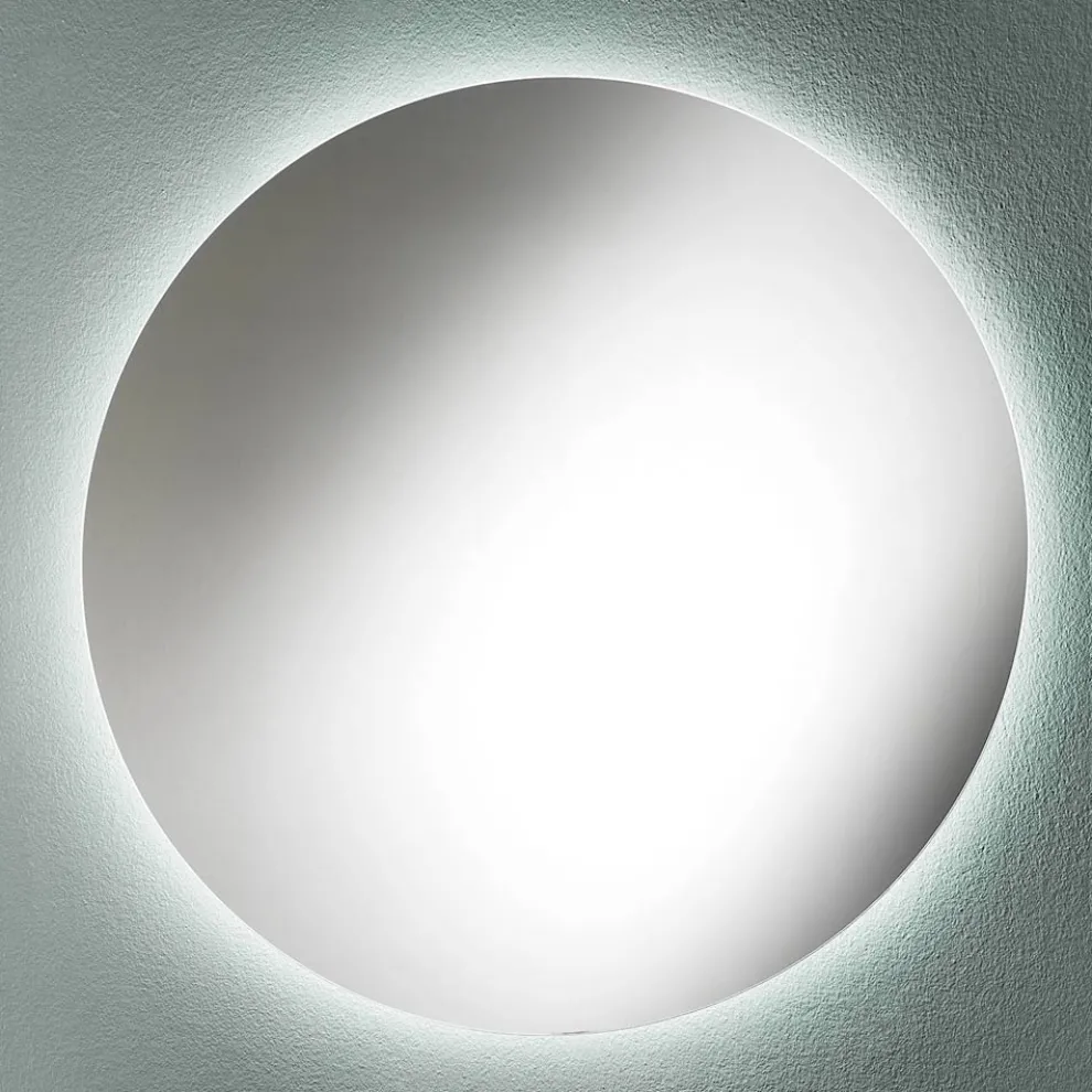 Minimaler runder Wand-Badezimmerspiegel mit 4000K-LED-Licht, hergestellt in Italien – Roteo
