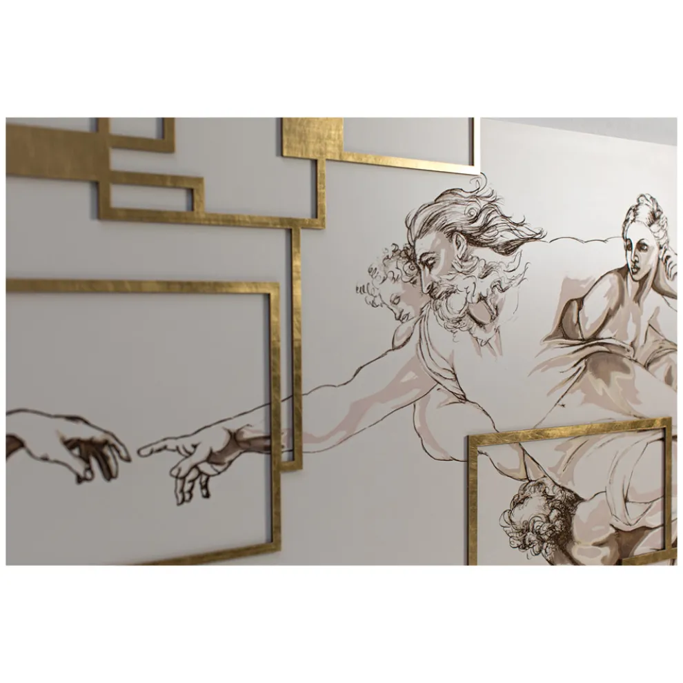 Mit Laser erstelltes Bild, das die Kreation „Made in Italy“ darstellt – Pirucchio