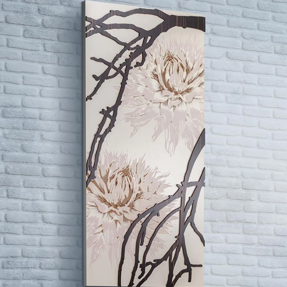 Mit Laser gefertigtes Bild mit Dahlienblume, hergestellt in Italien – Taka