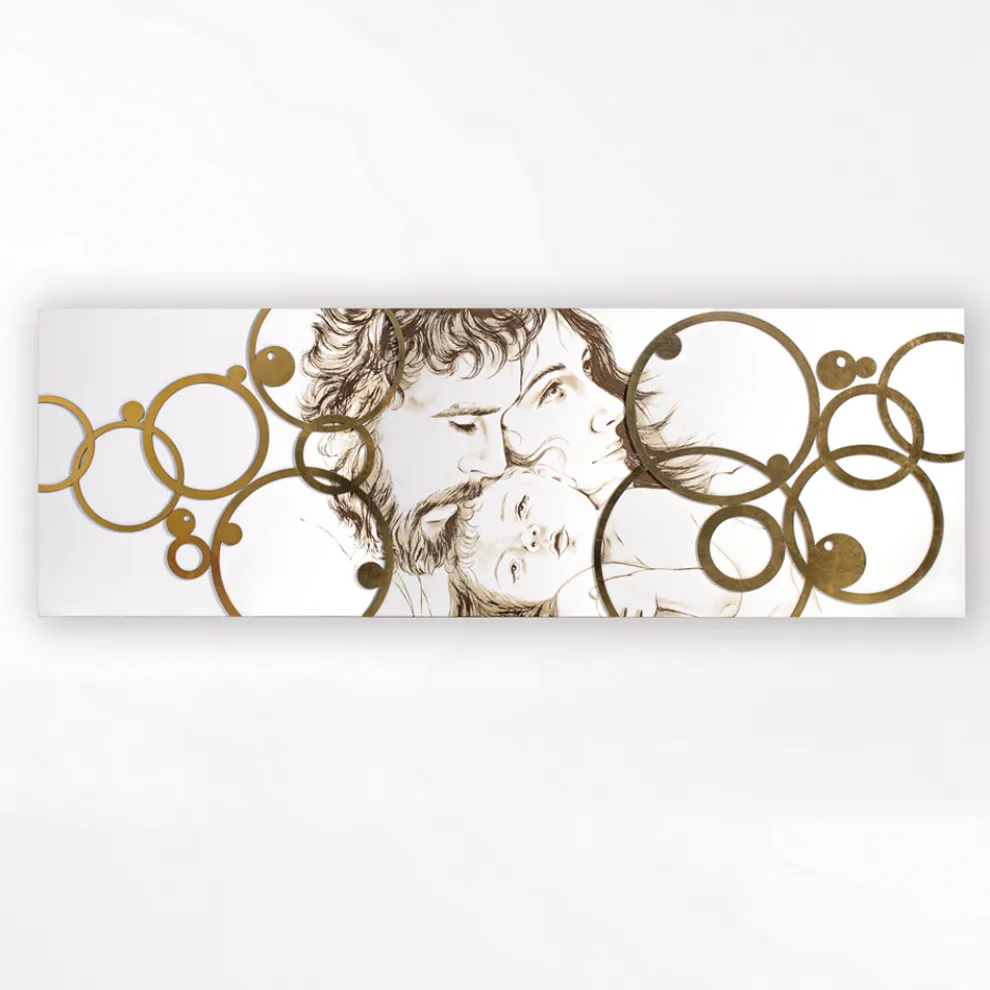 Mit Laser gefertigte Tafel der Sagrada Familia, hergestellt in Italien – Elisa