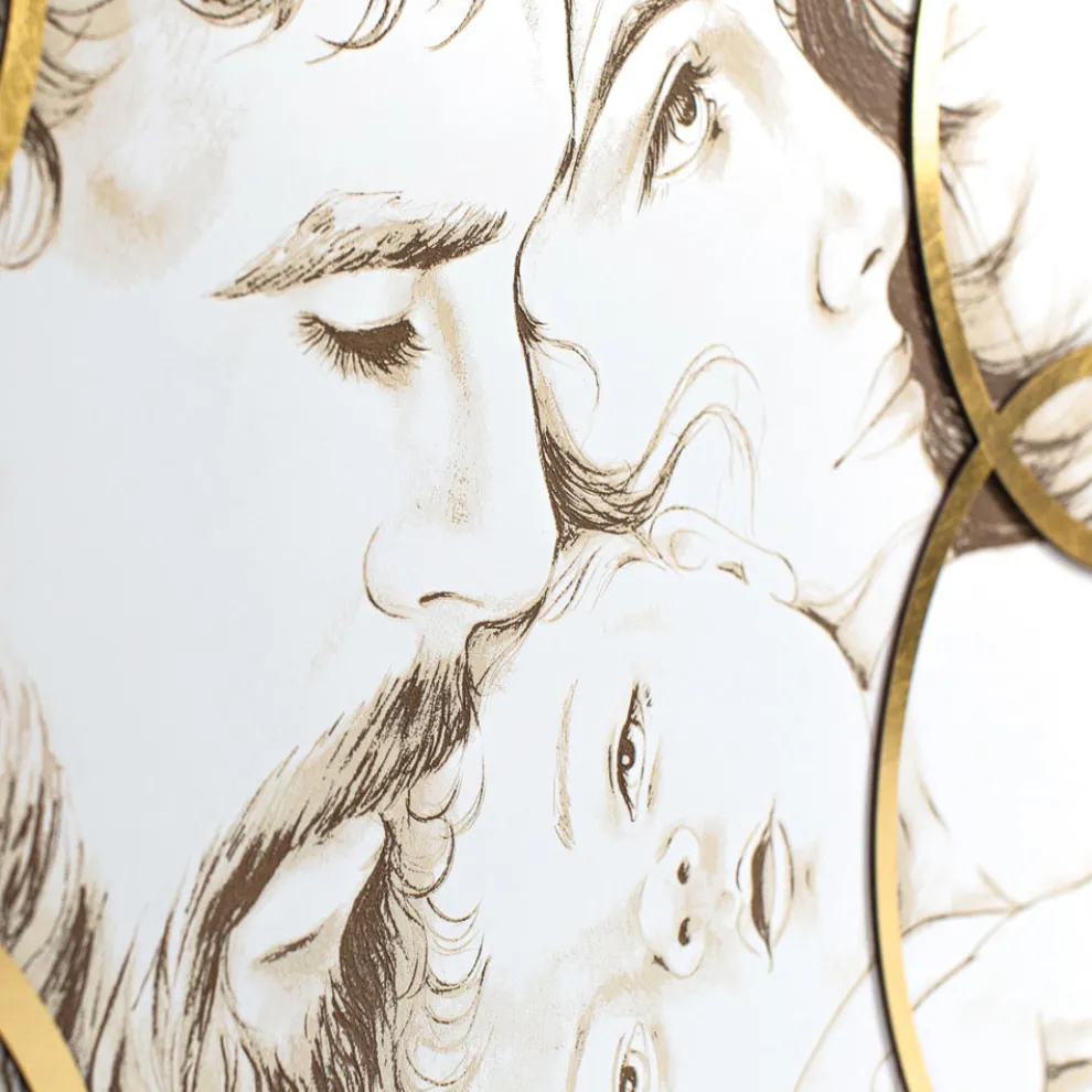 Mit Laser gefertigte Tafel der Sagrada Familia, hergestellt in Italien – Elisa