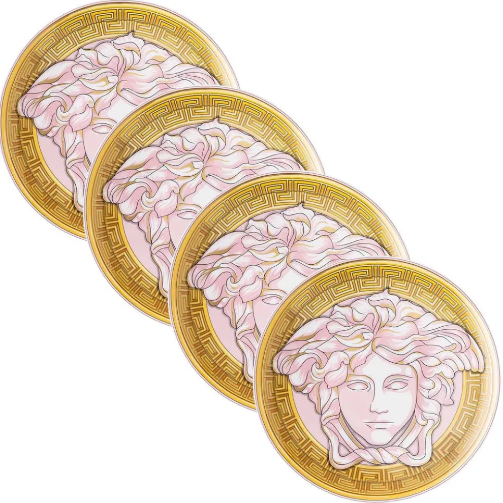 Rosenthal Versace Medusa Amplified 4 Speiseteller Durchmesser 17 cm - Medusaamplifield