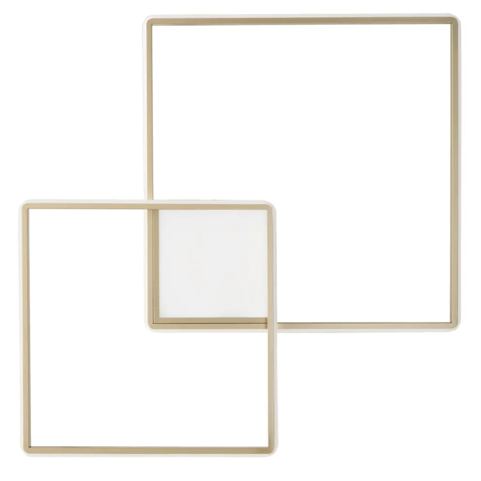 Modern - Formale Wandleuchte aus gold lackiertem Metall mit LED