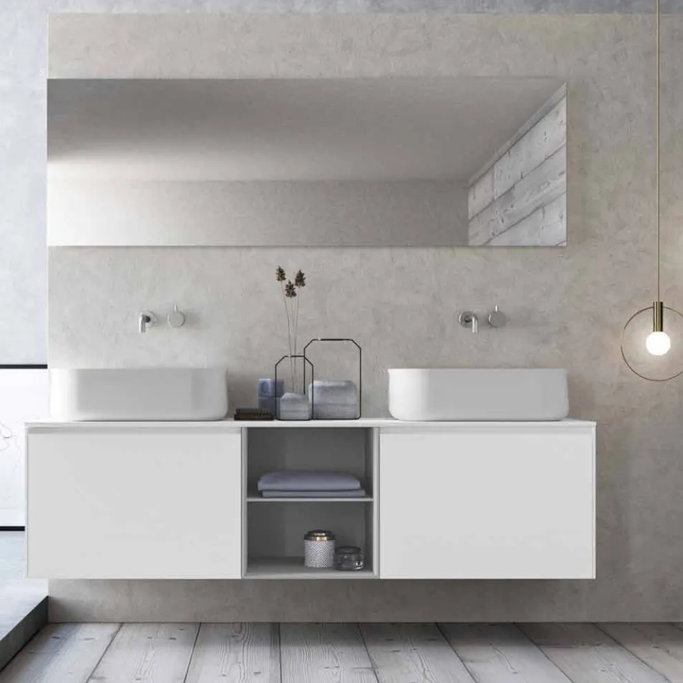 Modern Design Suspension Badezimmer Zusammensetzung Made in Italy - Callisi14