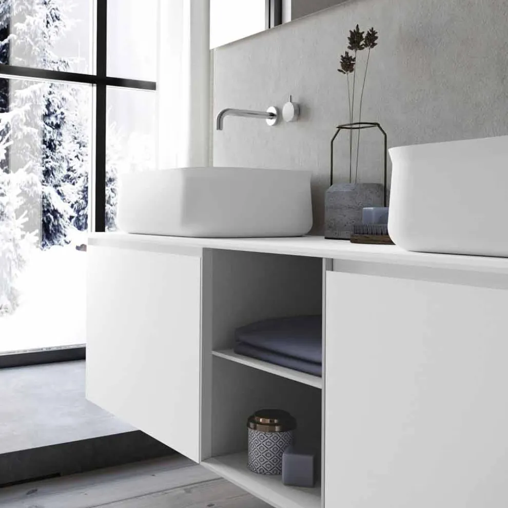 Modern Design Suspension Badezimmer Zusammensetzung Made in Italy - Callisi14